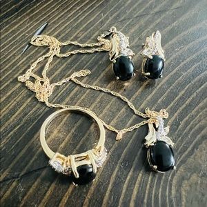 HN sterling silver necklace set bought Macys years ago like new ring 8 chain 18